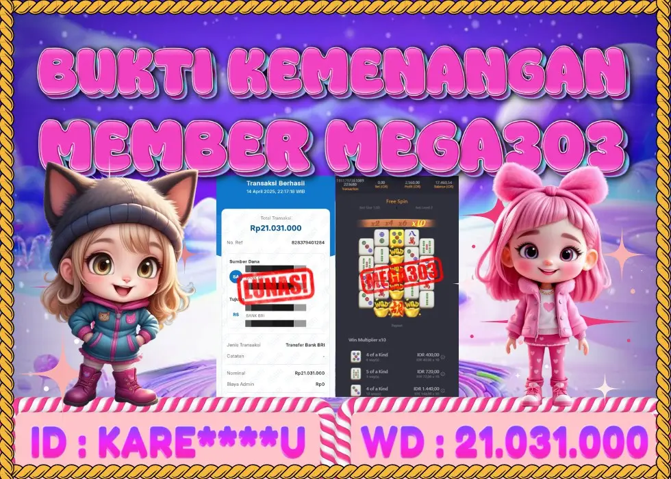 MEGA303 JACKPOT Rp 21.031.000 - LUNAS!!!