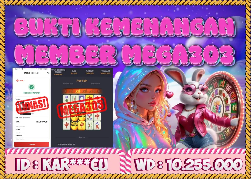 MEGA303 JACKPOT Rp 10.255.000 - LUNAS!!!