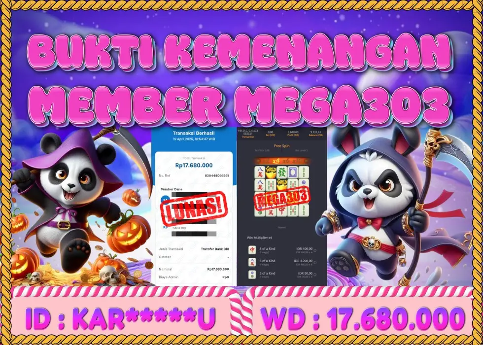 MEGA303 JACKPOT Rp 17.680.000 - LUNAS!!!