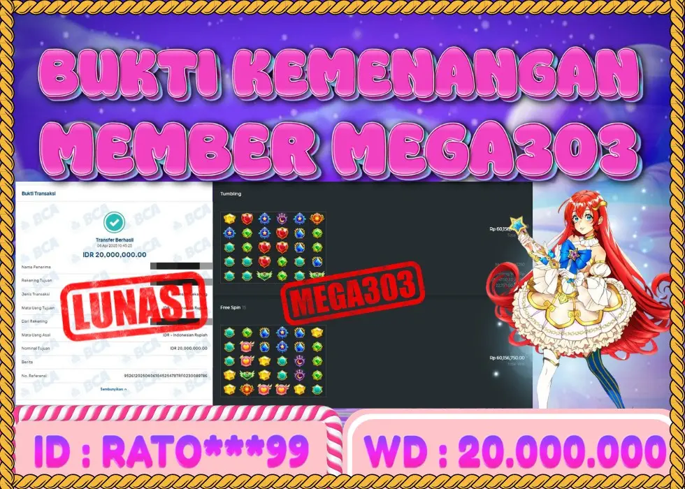MEGA303 JACKPOT Rp 20.000.000 - LUNAS!!!