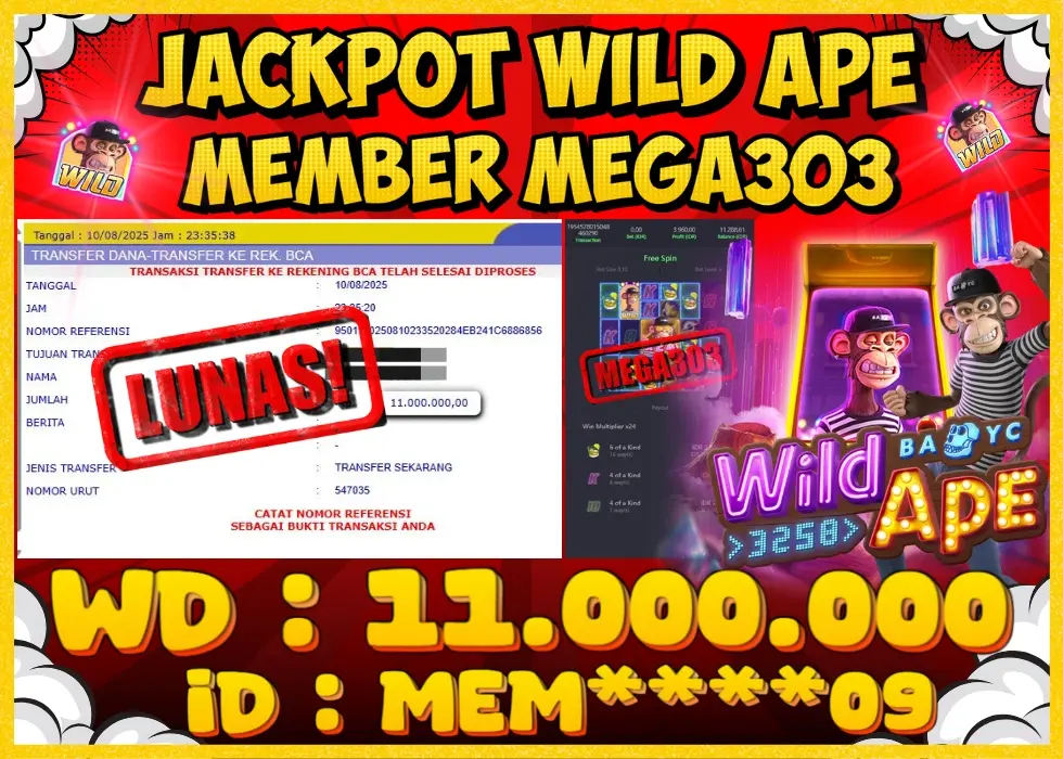 MEGA303 JACKPOT Rp 11.000.000 - LUNAS!!!