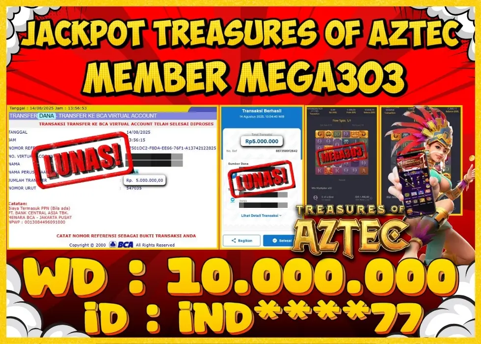 MEGA303 JACKPOT Rp 10.000.000 - LUNAS!!!