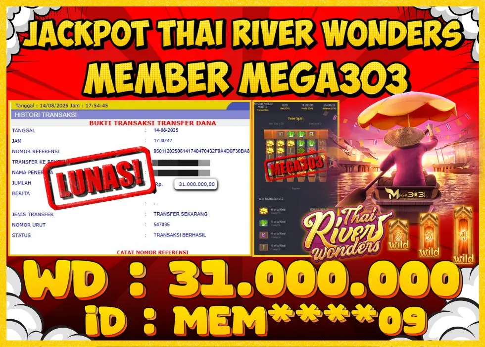MEGA303 JACKPOT Rp 31.000.000 - LUNAS!!!
