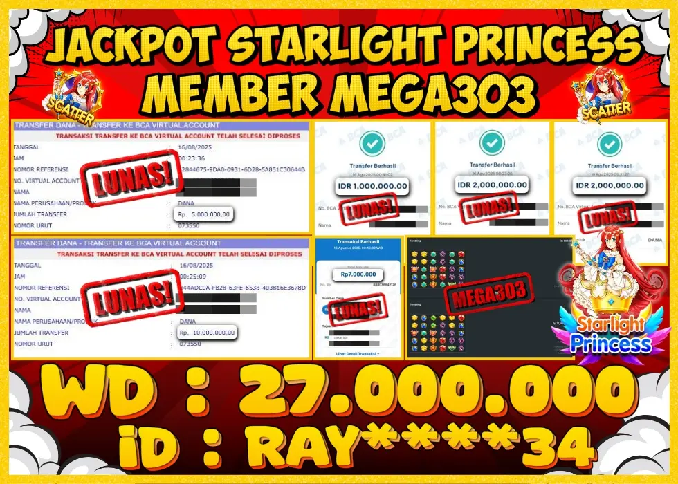 MEGA303 JACKPOT Rp 27.000.000 - LUNAS!!!