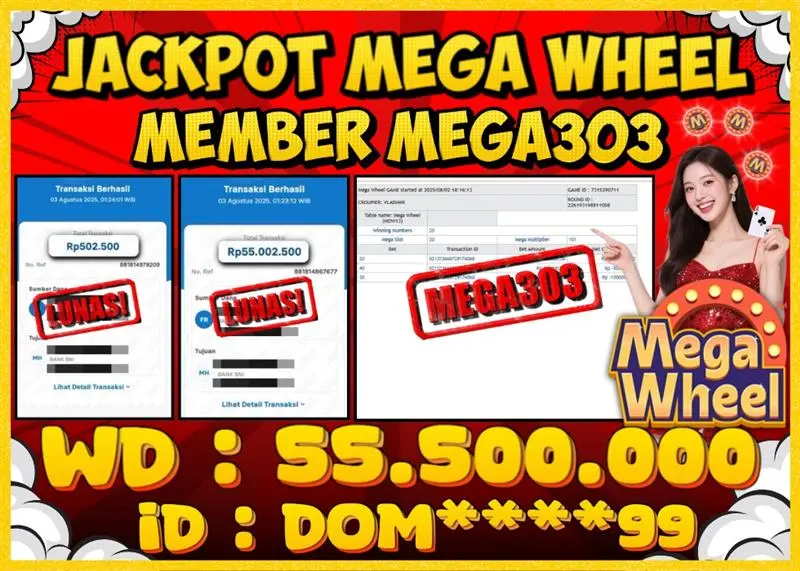 MEGA303 JACKPOT Rp 55.500.000 - LUNAS!!!