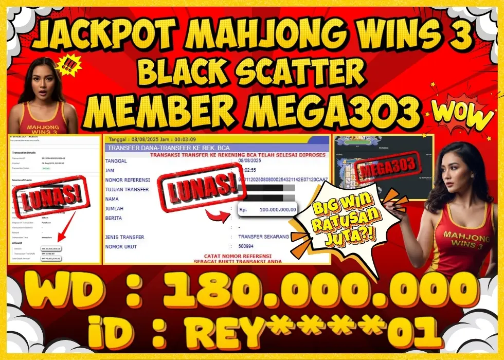 MEGA303 JACKPOT Rp 180.000.000 - LUNAS!!!