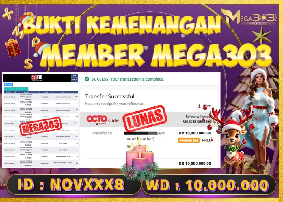 MEGA303 JACKPOT Rp 10.000.000 - LUNAS!!!
