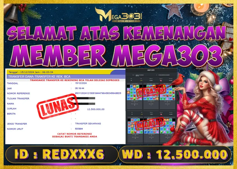 MEGA303 JACKPOT Rp 12.500.000 - LUNAS!!!