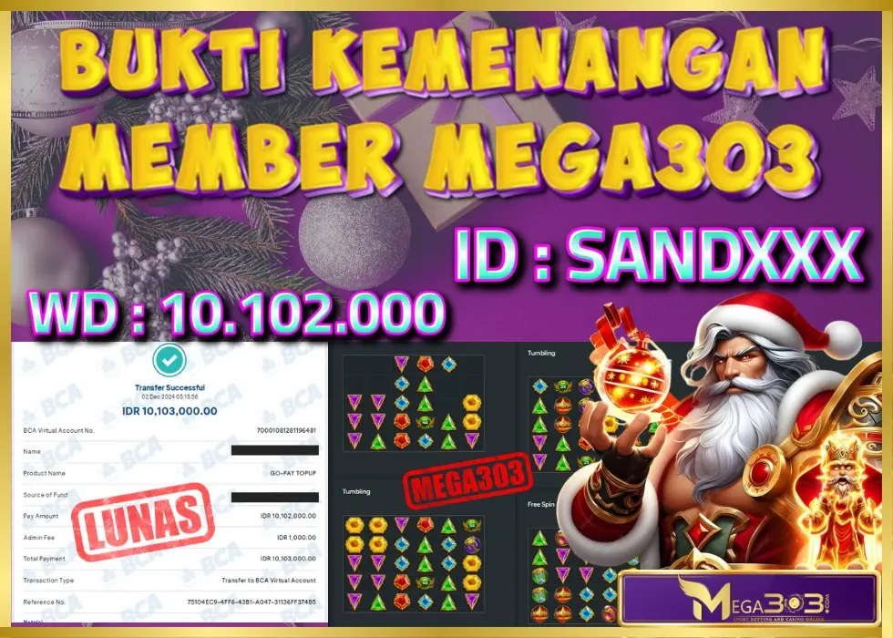 MEGA303 JACKPOT Rp 10.102.000 - LUNAS!!!