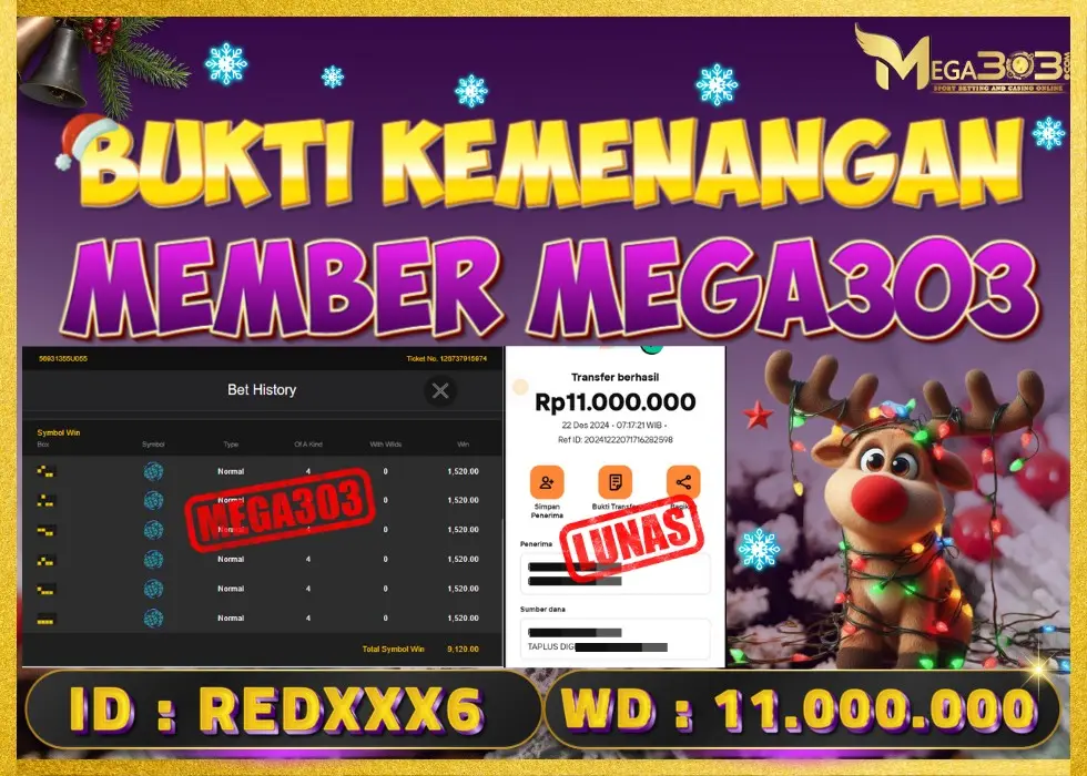 MEGA303 JACKPOT Rp 11.000.000 - LUNAS!!!