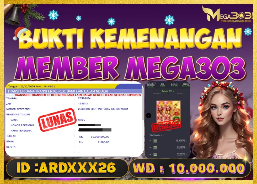 MEGA303 JACKPOT Rp 10.000.000 - LUNAS!!!