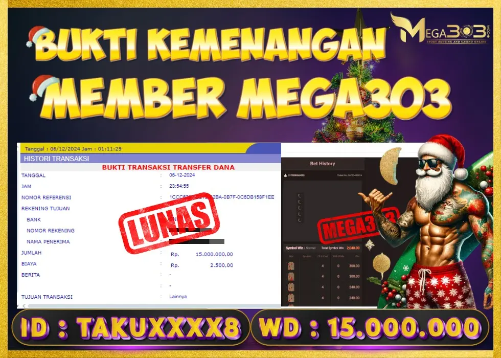 MEGA303 JACKPOT Rp 1.000.000 - LUNAS!!!