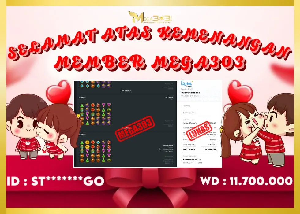 MEGA303 JACKPOT Rp 11.700.000 - LUNAS!!!