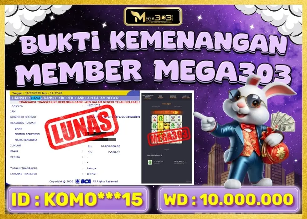 MEGA303 JACKPOT Rp 10.000.000 - LUNAS!!!