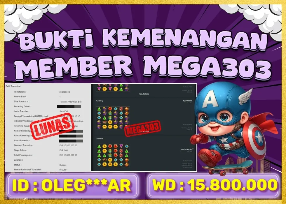 MEGA303 JACKPOT Rp 15.800.000 - LUNAS!!!