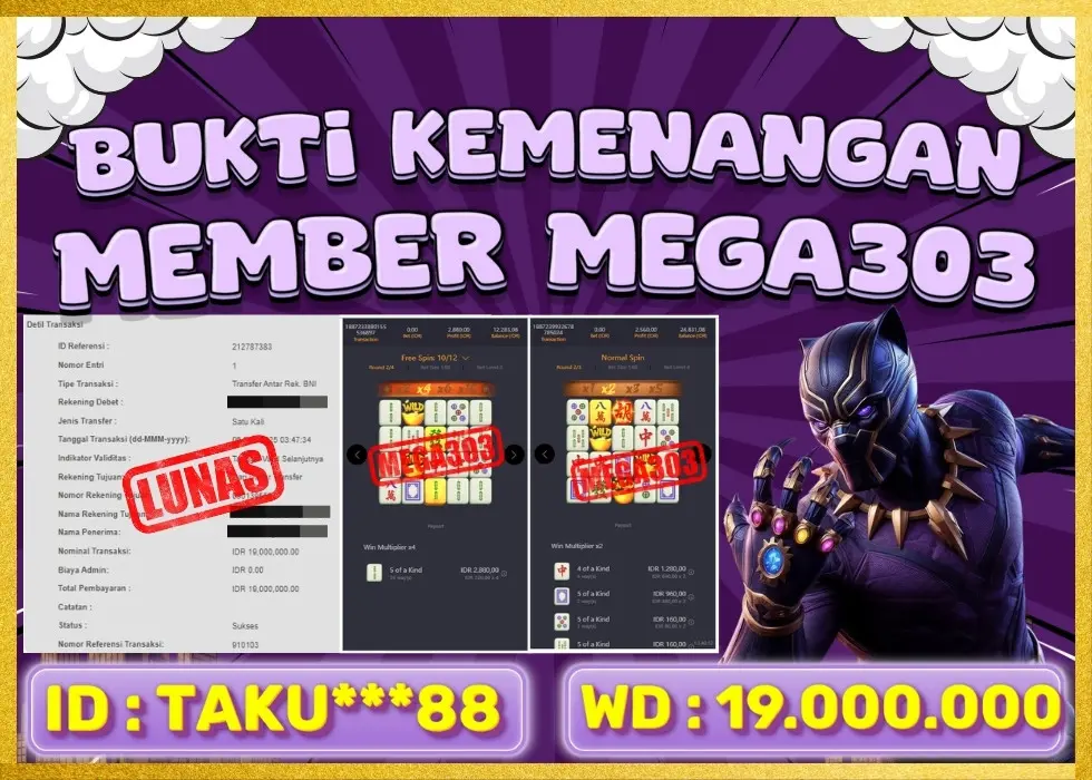 MEGA303 JACKPOT Rp 19.000.000 - LUNAS!!!