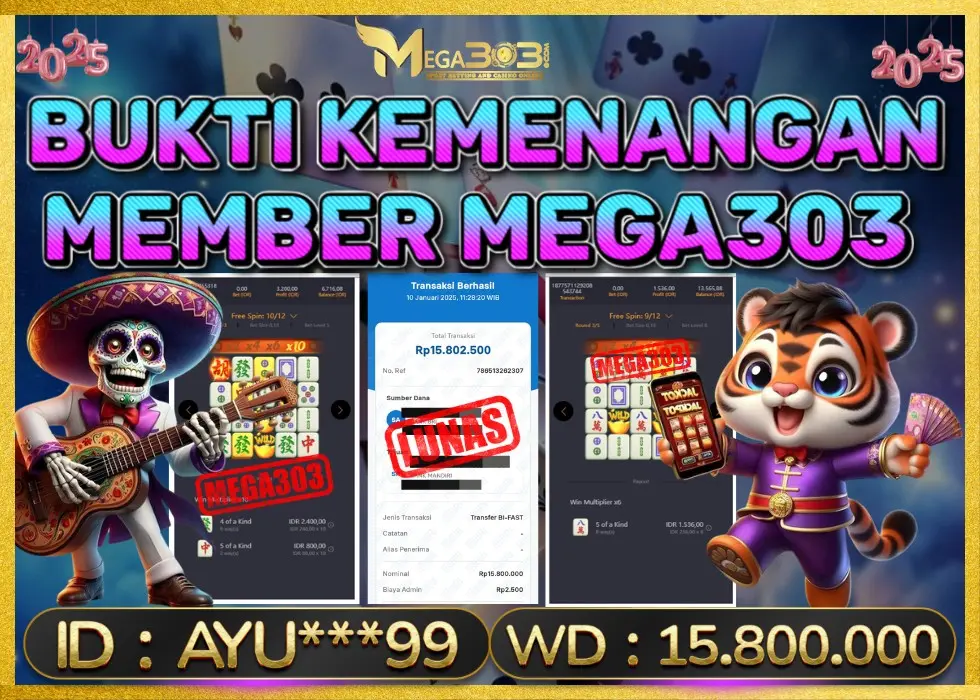 MEGA303 JACKPOT Rp 15.800.000 - LUNAS!!!