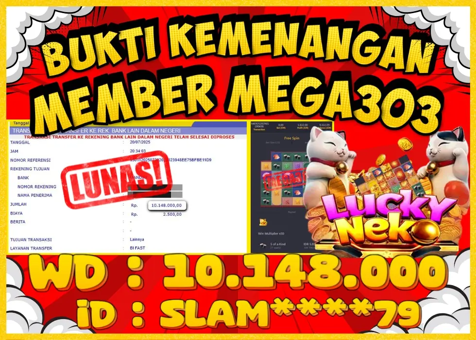 MEGA303 JACKPOT Rp 10.148.000 - LUNAS!!!