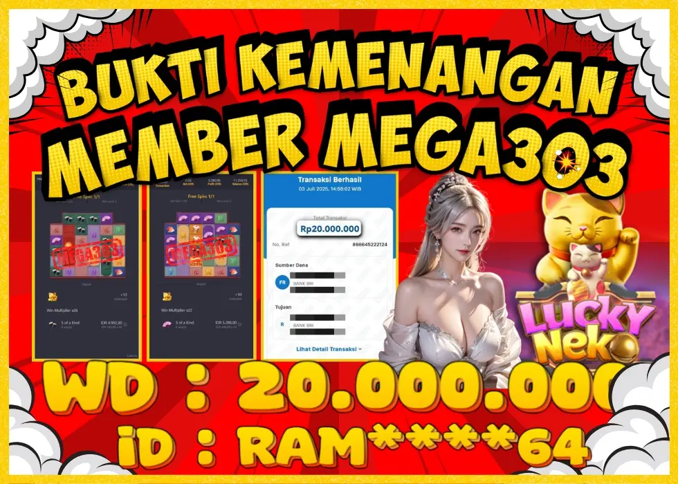 MEGA303 JACKPOT Rp 20.000.000 - LUNAS!!!