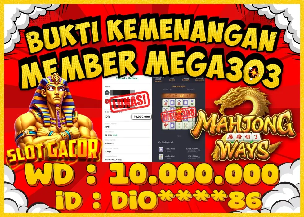 MEGA303 JACKPOT Rp 10.000.000 - LUNAS!!!
