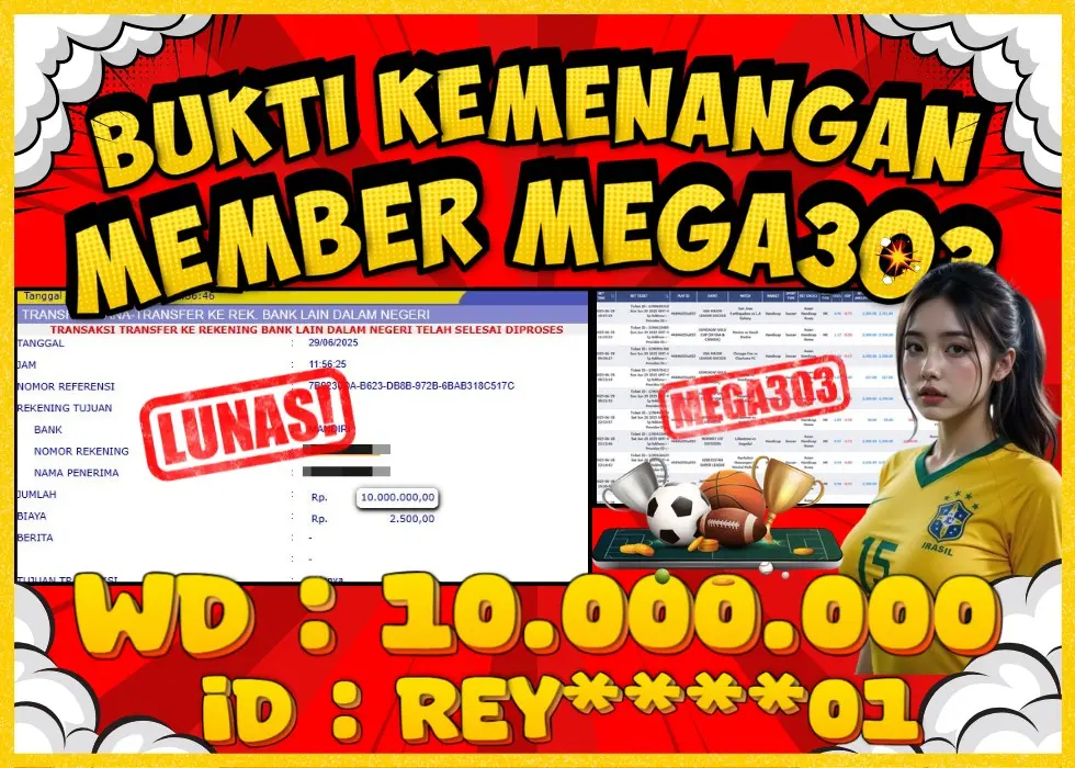 MEGA303 JACKPOT Rp 10.000.000 - LUNAS!!!