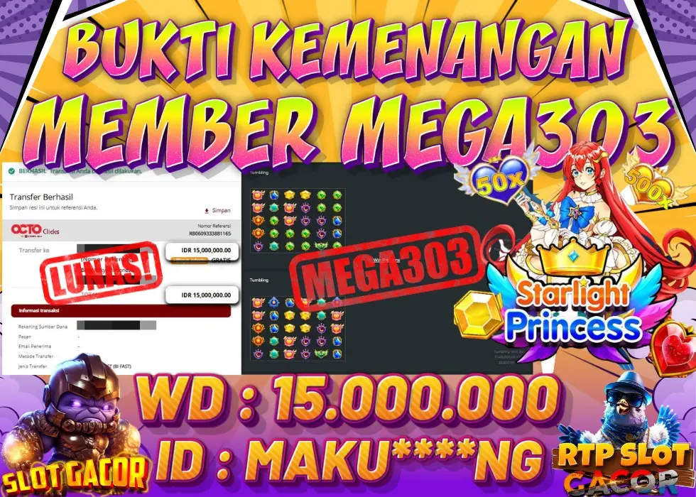 MEGA303 JACKPOT Rp 15.000.000 - LUNAS!!!