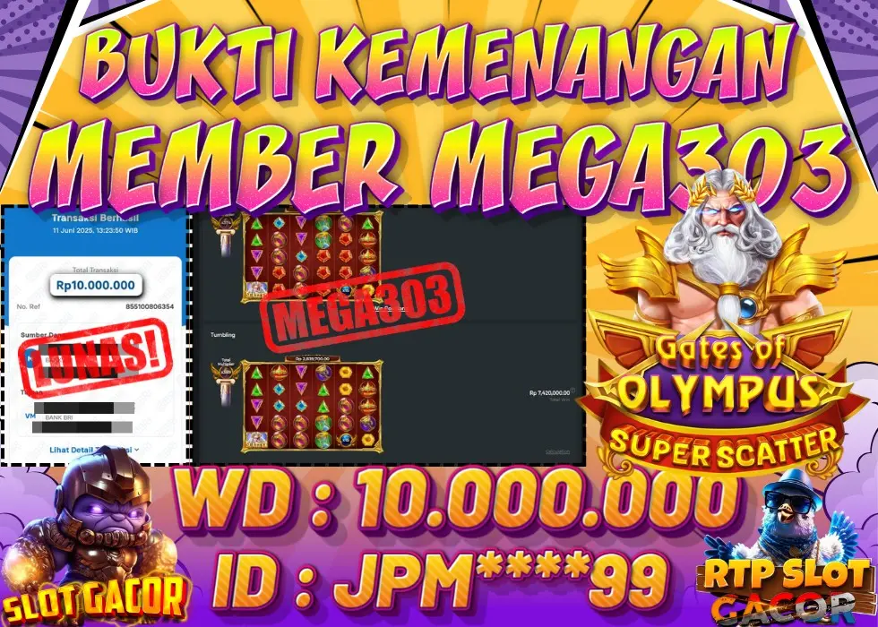 MEGA303 JACKPOT Rp 10.000.000 - LUNAS!!!