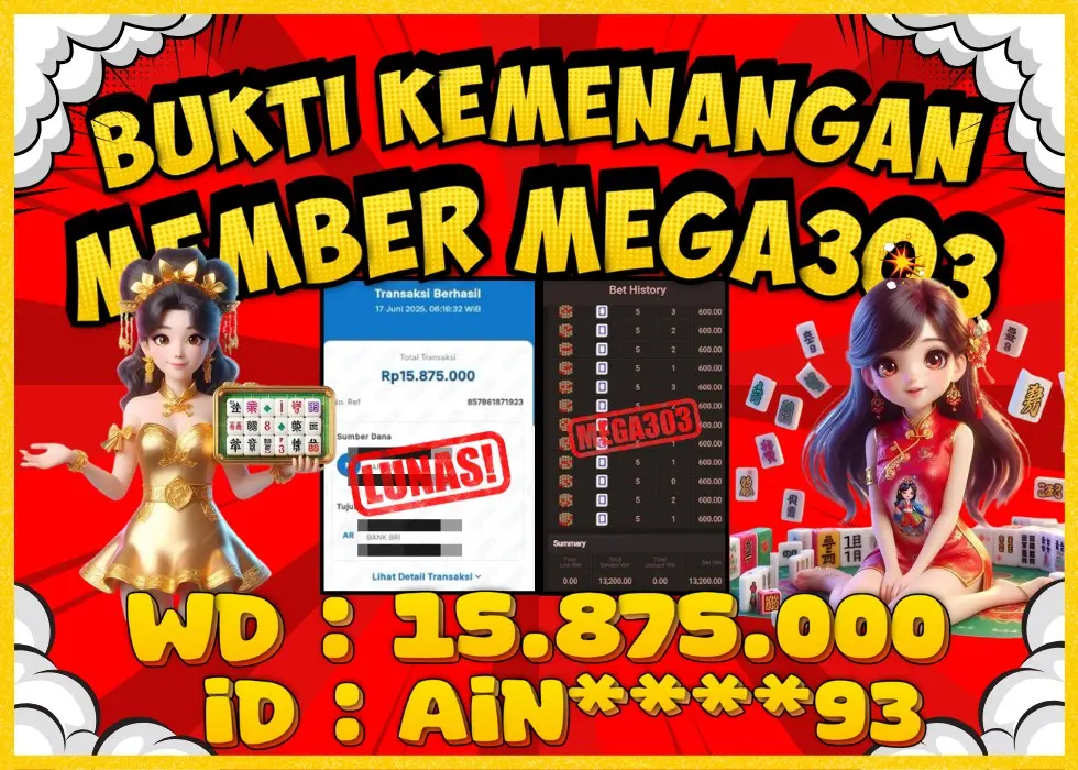MEGA303 JACKPOT Rp 15.875.000 - LUNAS!!!