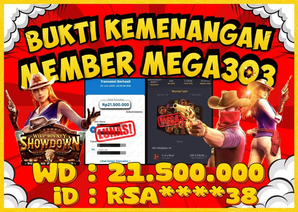 MEGA303 JACKPOT Rp 21.500.000 - LUNAS!!!