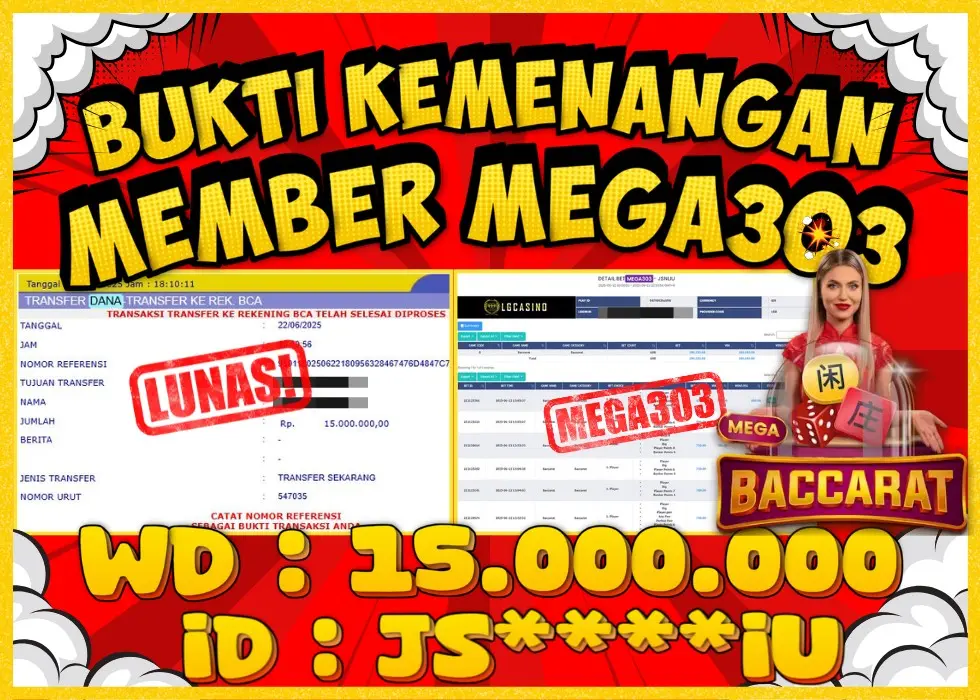 MEGA303 JACKPOT Rp 15.000.000 - LUNAS!!!