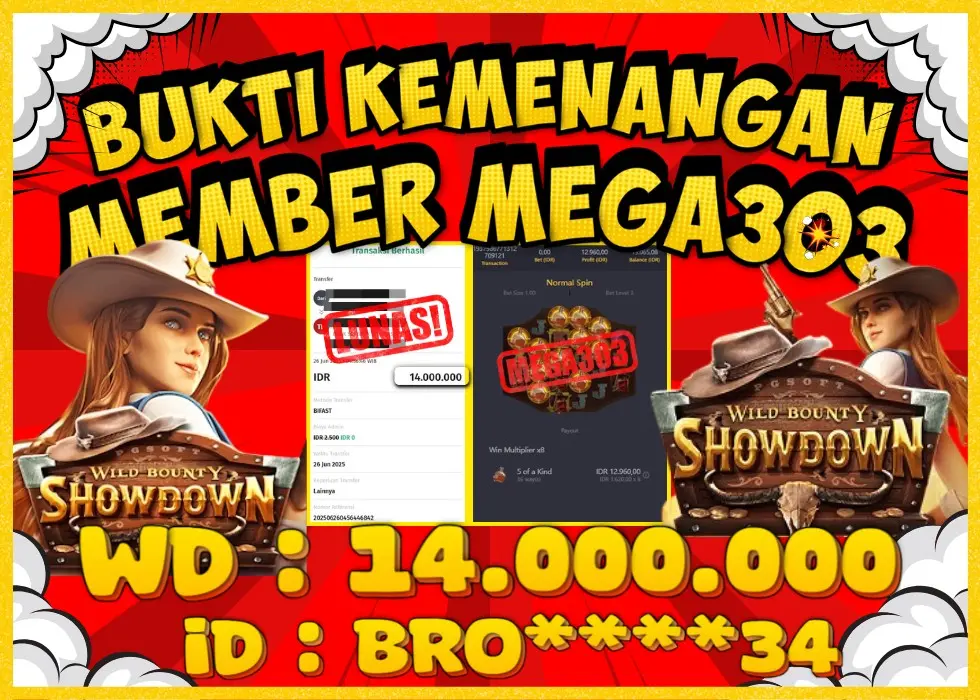 MEGA303 JACKPOT Rp 14.000.000 - LUNAS!!!