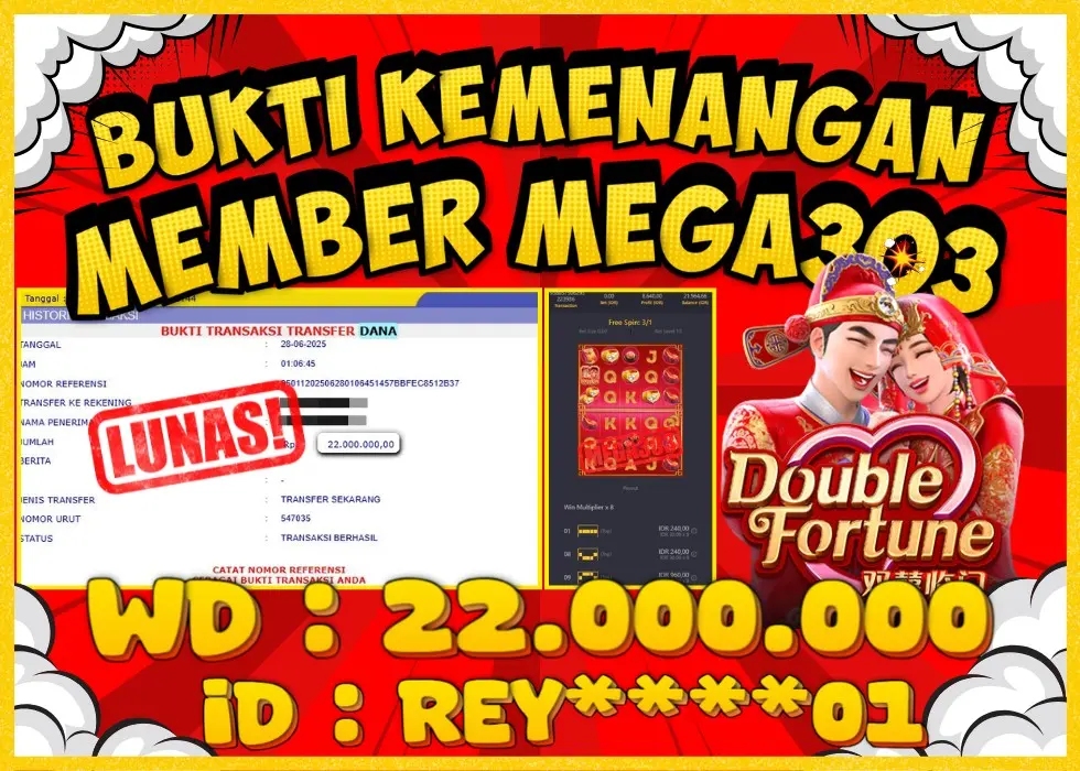 MEGA303 JACKPOT Rp 22.000.000 - LUNAS!!!