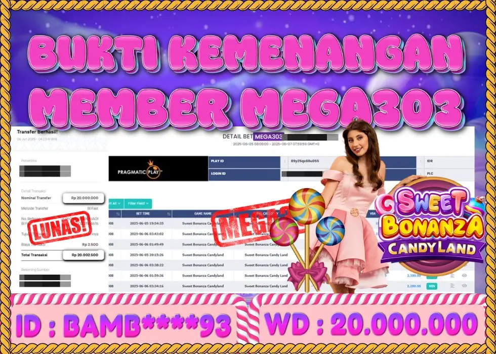 MEGA303 JACKPOT Rp 20.000.000 - LUNAS!!!