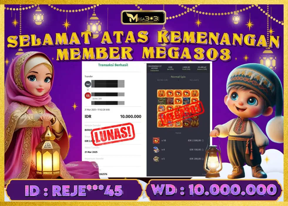 MEGA303 JACKPOT Rp 10.000.000 - LUNAS!!!
