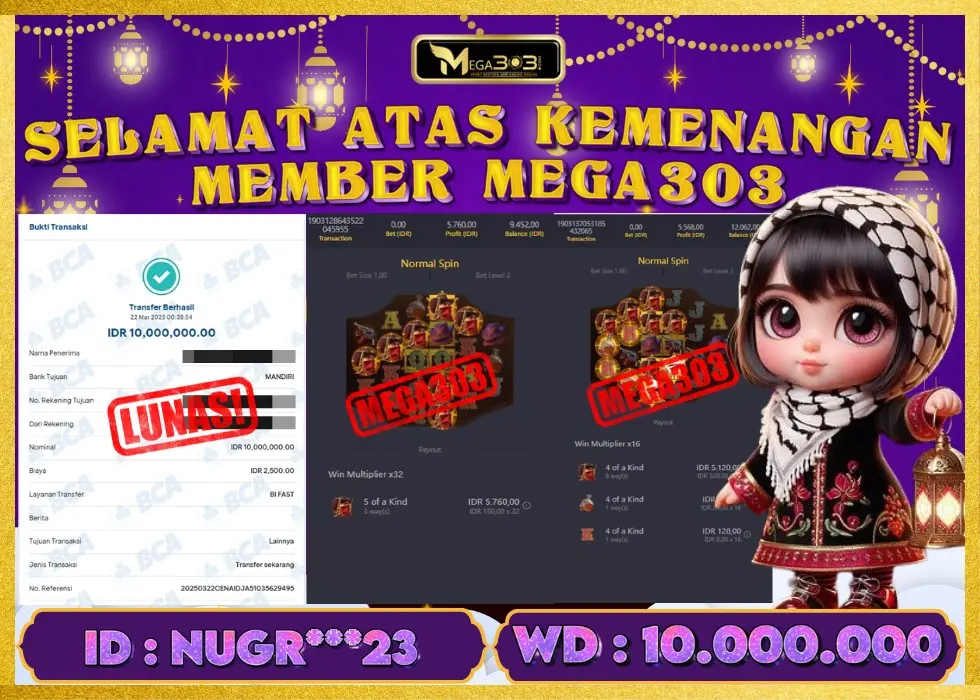 MEGA303 JACKPOT Rp 10.000.000 - LUNAS!!!