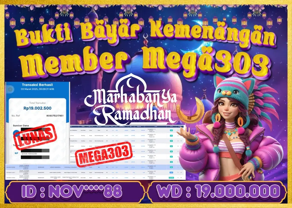MEGA303 JACKPOT Rp 19.000.000 - LUNAS!!!