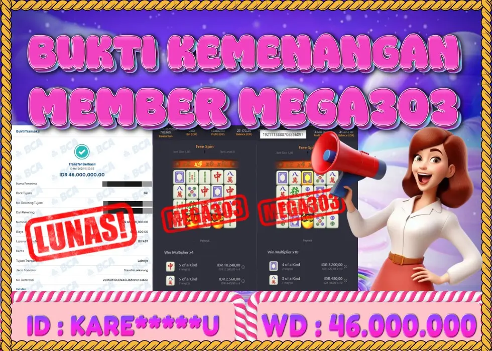 MEGA303 JACKPOT Rp 46.000.000 - LUNAS!!!