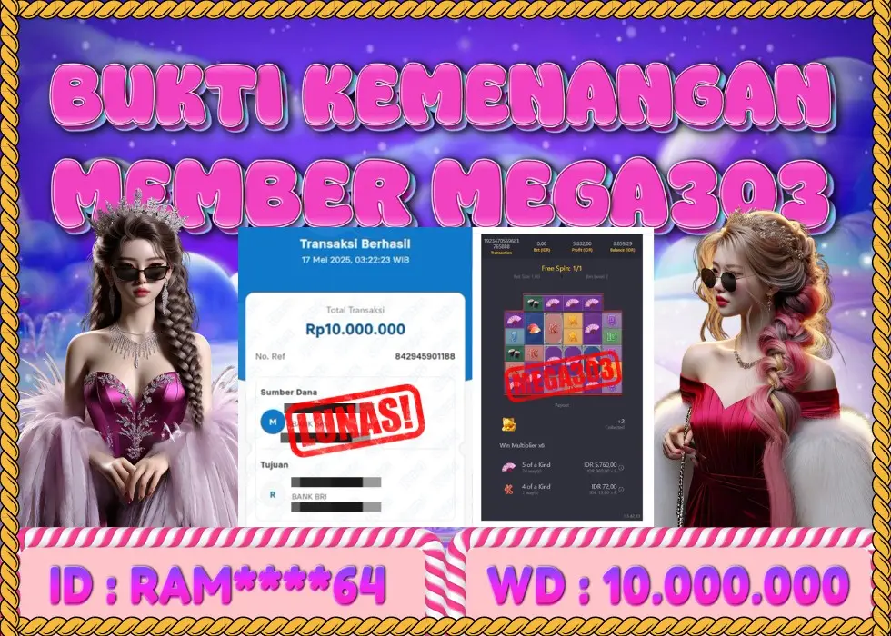 MEGA303 JACKPOT Rp 10.000.000 - LUNAS!!!