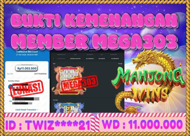 MEGA303 JACKPOT Rp 11.000.000 - LUNAS!!!