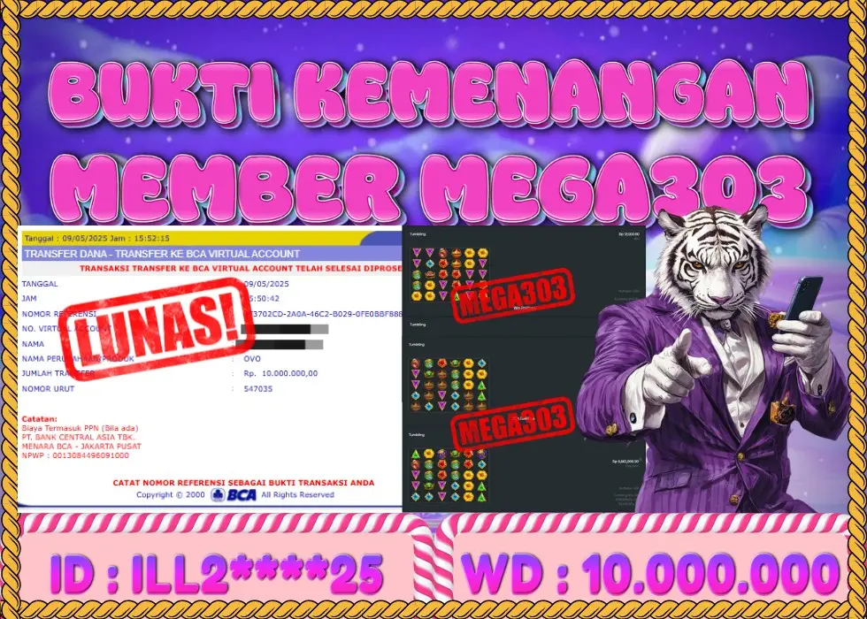 MEGA303 JACKPOT Rp 10.000.000 - LUNAS!!!