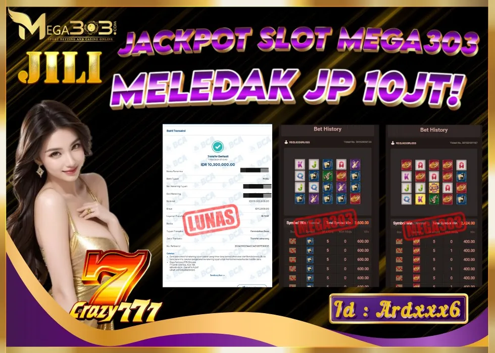 MEGA303 JACKPOT Rp 10.000.000 - LUNAS!!!