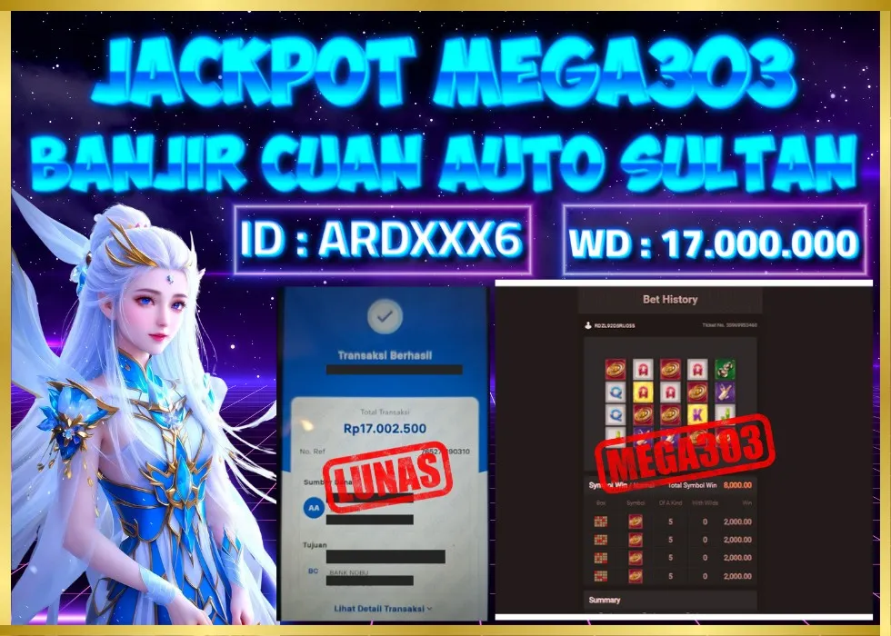 MEGA303 JACKPOT Rp 17.000.000 - LUNAS!!!