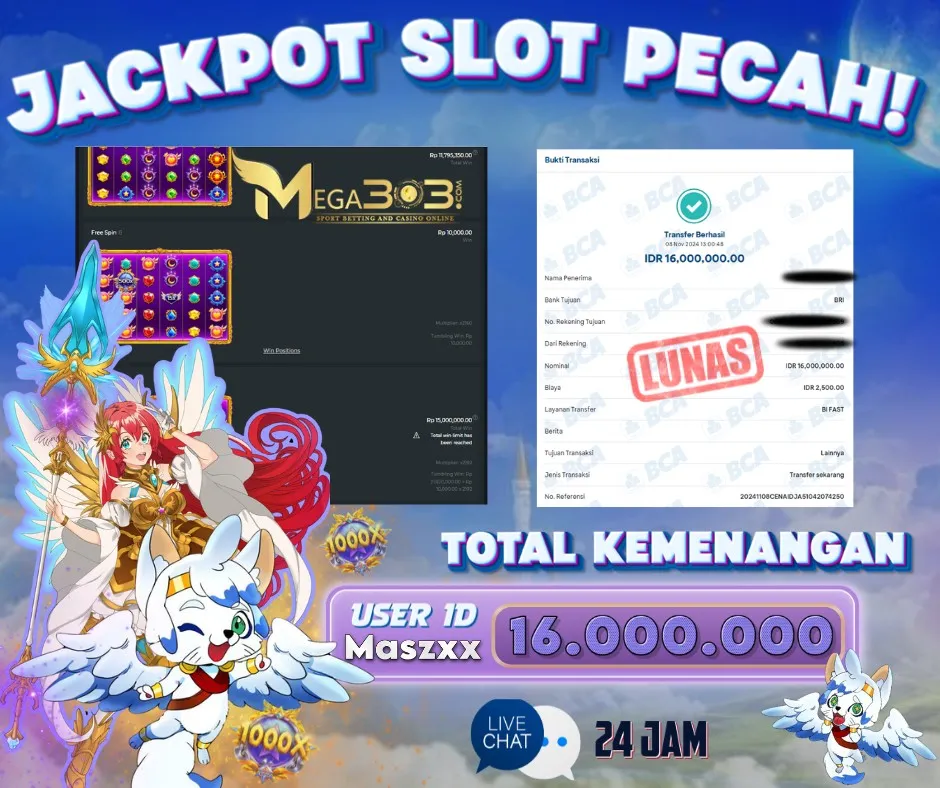 MEGA303 JACKPOT  Rp 16.000.000 - LUNAS!!!