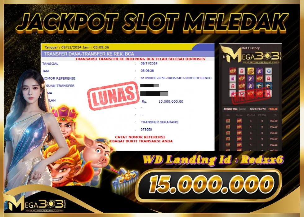 MEGA303 JACKPOT  Rp 15.000.000 - LUNAS!!!
