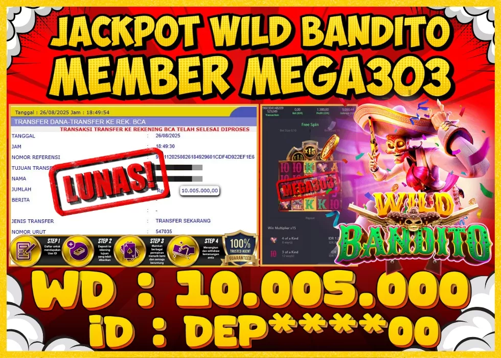 MEGA303 JACKPOT Rp 10.005.000 - LUNAS!!!