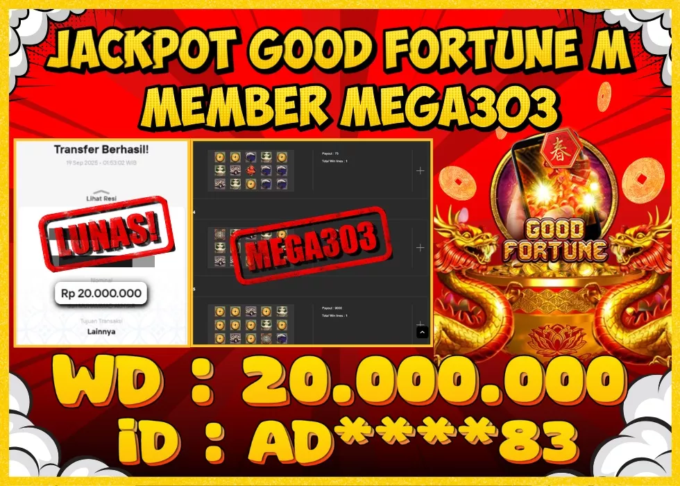 MEGA303 JACKPOT Rp 20.000.000 - LUNAS!!!